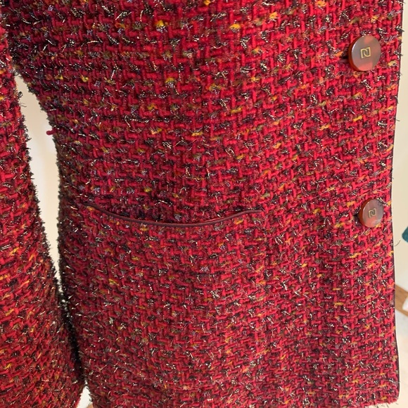 Vintage DONCASTER size 8 Burgundy Tweed jacket - Picture 3 of 4